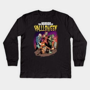 The HORROR of HALLOWEEN Kids Long Sleeve T-Shirt